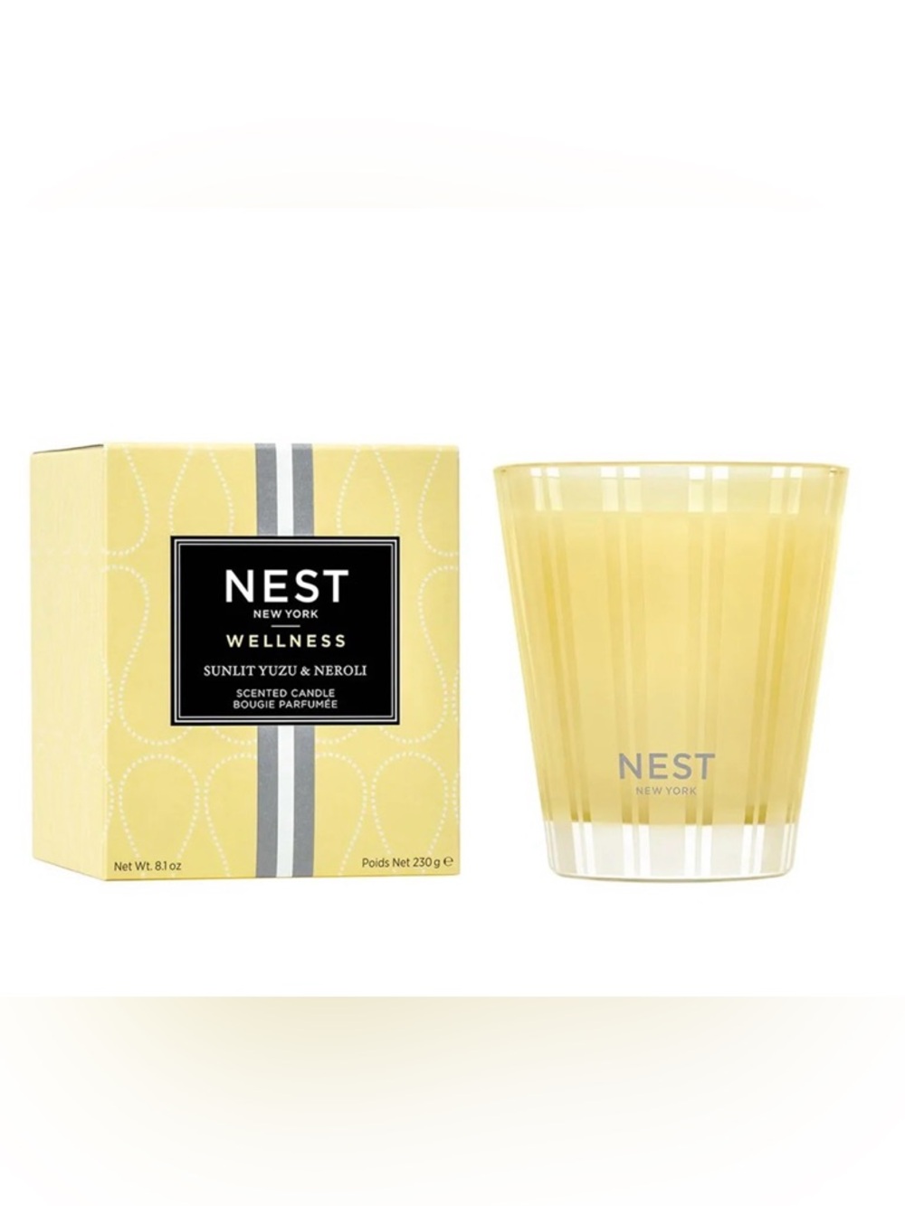 NIB Nest Wellness Sunlit Yuzu & Neroli Scented Candle — Yellow